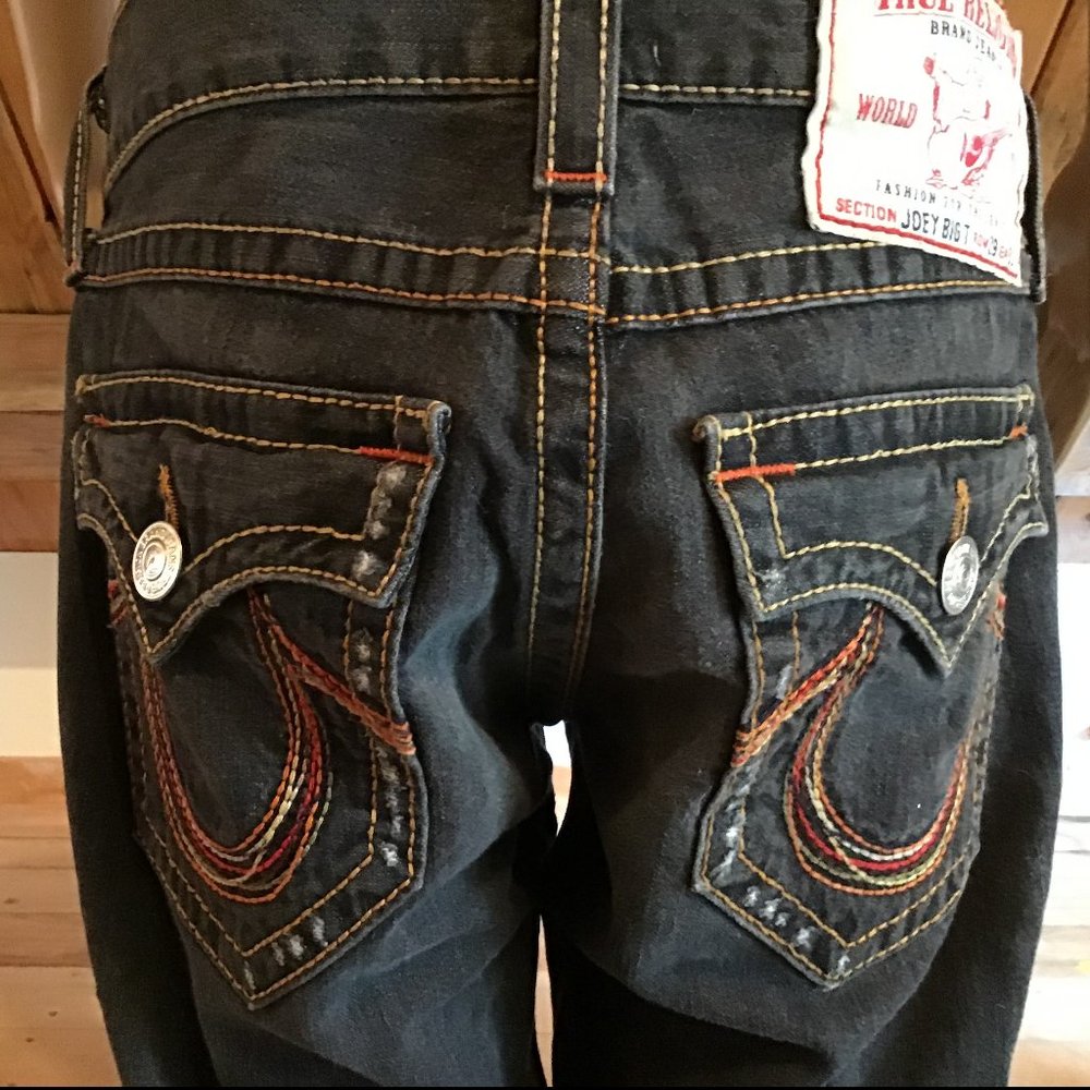 True Religion Joey Big T Charcoal Jeans